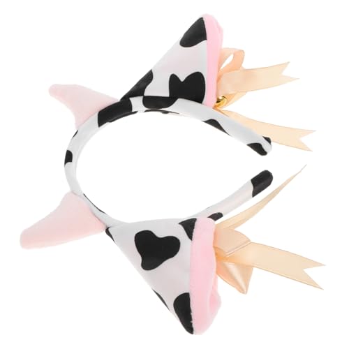Anneome Plüsch Kuhohren Stirnband mit Glocken und Verstellbarem Elastischem Band Kuscheliges Tierkostüm Accessoire für Erwachsene Vielseitiges Haarreif für Halloween Fotoshootings und Anneome Plüsch Kuhohren Stirnband mit Glocken und Verstellbarem Elastischem Band Kuscheliges Tierkostüm Accessoire für Erwachsene Vielseitiges Haarreif für Halloween Fotoshootings und von Anneome