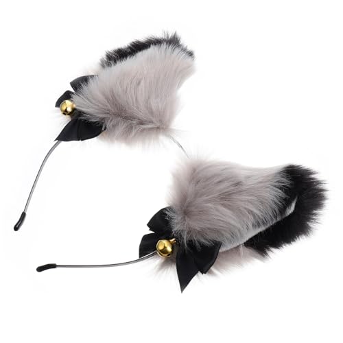 Anneome Plüsch Ohr Haarreif Fuchsohren mit Glocke Leichtes Haarband Cosplay Accessoire für Damen und Herren für Halloween Kostüm Tierpartys Weiches Material Bequem Tragbar Anneome Plüsch Ohr Haarreif Fuchsohren mit Glocke Leichtes Haarband Cosplay Accessoire für Damen und Herren für Halloween Kostüm Tierpartys Weiches Material Bequem Tragbar von Anneome