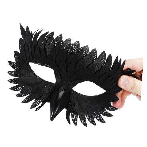 Anneome Schwarze Gesichts Eulenmaske aus Leichtem Material Handgefertigte Tierkostüm Maske mit Stilvollem Schnabeldesign für Damen und Herren Geeignet für Halloween Karneval und von Anneome