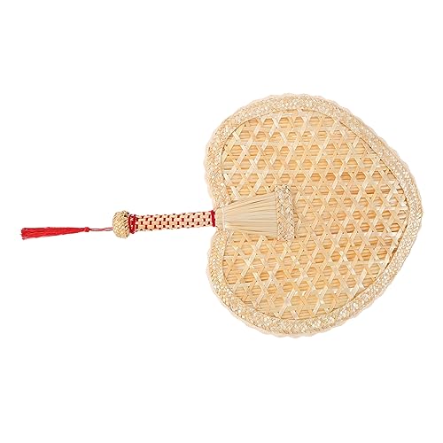 Anneome Vintage Chinesischer Handfächer aus Natürlichem Handgewebter Sommer Handventilator mit Dekorativem Design Leicht und Tragbar für Kühlung bei Festivals und Partys von Anneome
