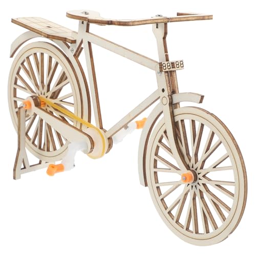 Anneome Vintage Fahrrad Modell Bausatz Kleines DIY Holzfahrrad Handmontiertes Desktop Deko Ornament Feinmotorik Geeignet als und Wohnaccessoire von Anneome