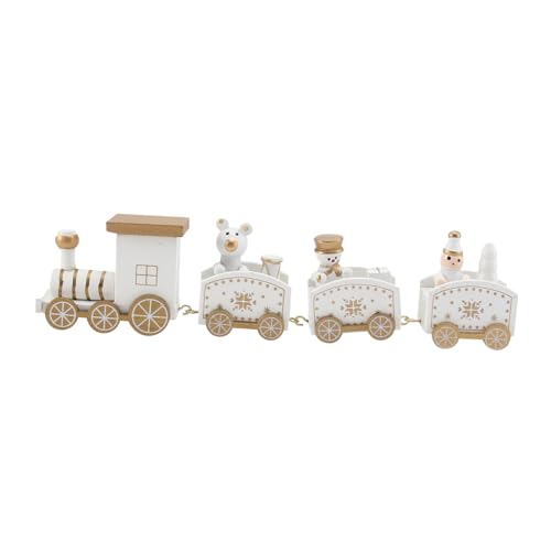 Anneome Weihnachtliche Holz Eisenbahn Kuchen Dekoration Cartoon Zug Ornament Niedlicher Cake Topper für Geburtstagstorten Kreative Party Tischdeko Langlebiges Holzmaterial von Anneome