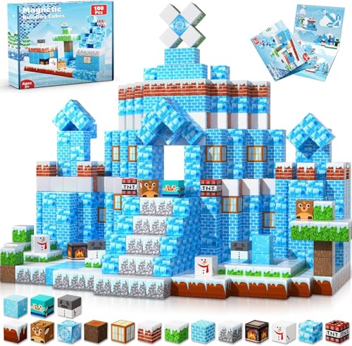 Annexfun Magnetische Weihnachtsbausteine – 100 Stück Bausteine, stapelbar, STEM Montessori, sensorisches Spielzeug für Kinder Annexfun Magnetische Weihnachtsbausteine – 100 Stück Bausteine, stapelbar, STEM Montessori, sensorisches Spielzeug für Kinder von Annexfun