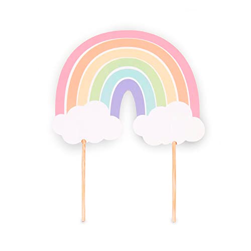 Anniversary House Regenbogen Cake Topper 12 x 9 cm, Geburtstagstorte Dekorationen, Pastell Regenbogen Cake Topper, stabiles Papier, Regenbogen Kuchendekorationen, J150 Anniversary House Regenbogen Cake Topper 12 x 9 cm, Geburtstagstorte Dekorationen, Pastell Regenbogen Cake Topper, stabiles Papier, Regenbogen Kuchendekorationen, J150 von Anniversary House