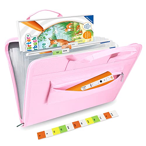 Annmore Tasche für Tiptoi Stift, und für 1-5 Tiptoi Bücher, Rosa Transporttasche für TipToi Starterset mit Tiptoi Stift, Tiptoi Kabel, Batteriefach und Tiptoi Puzzle, Geschenk für Mädchen Annmore Tasche für Tiptoi Stift, und für 1-5 Tiptoi Bücher, Rosa Transporttasche für TipToi Starterset mit Tiptoi Stift, Tiptoi Kabel, Batteriefach und Tiptoi Puzzle, Geschenk für Mädchen von Annmore