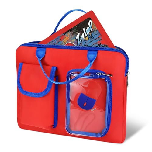 Tasche für Lexibook Zweisprachiger Laptop, 8-10 Zoll Kinder Tablet Tasche, Tragbar, Leicht, Rot/Blau Tasche für Lexibook Zweisprachiger Laptop, 8-10 Zoll Kinder Tablet Tasche, Tragbar, Leicht, Rot/Blau von Annmore