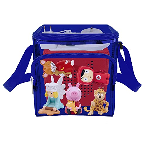 Tasche für Tonie Hörfiguren und Box, Transporttasche für Toniebox Starterset, Organizer für Toniebox Zubehör, Durchsichtig, Blau Tasche für Tonie Hörfiguren und Box, Transporttasche für Toniebox Starterset, Organizer für Toniebox Zubehör, Durchsichtig, Blau von Annmore