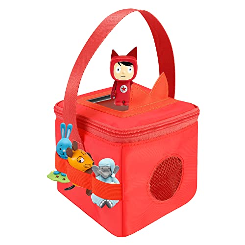 Tasche für Tonies Hörfiguren und Toniebox, mit Hülle für Toniebox Ohren Rot Transporttasche für Toniebox Figuren und Box von Annmore