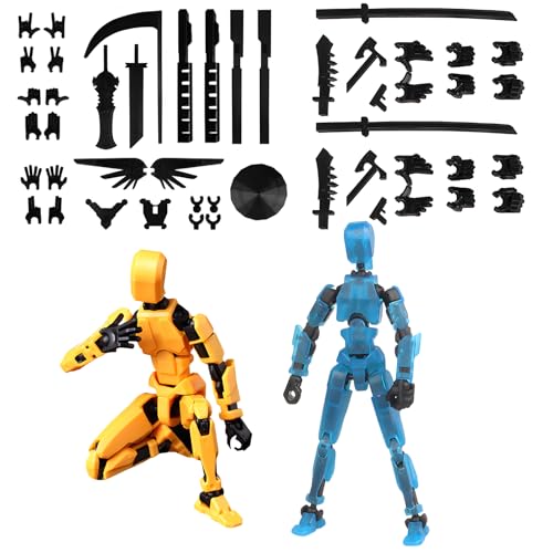 T13 Action Figure, 2 Stück Set mit Zubehör, Luminous 3D-Druck von Beweglichen Figuren, Actionfiguren mit Mehreren Gelenken, Roboter-Actionfigur für Desktop-Dekoration und Sammlerstücke T13 Action Figure, 2 Stück Set mit Zubehör, Luminous 3D-Druck von Beweglichen Figuren, Actionfiguren mit Mehreren Gelenken, Roboter-Actionfigur für Desktop-Dekoration und Sammlerstücke von Anrbb