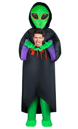Aufblasbares Alien-Kostüm für Erwachsene, Halloween, aufblasbar, Alien-Halte-Kopf, Abduktionskostüme, Verkleidung, Herren, Damen, Cosplay-Party von Anroong