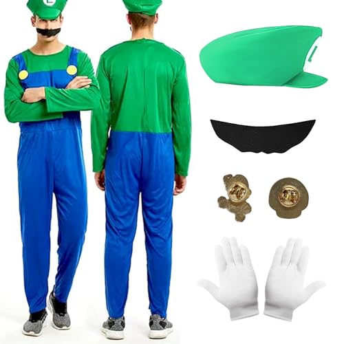 Ansamy Cosply Kostüm Herren, Faschingskostüme Kinder Erwachsene, Herren Kostüm Karneval Cosplay Outfit für Halloween Karneval Faschingskostüme (Rot(Erwachsener) 2, S) von Ansamy