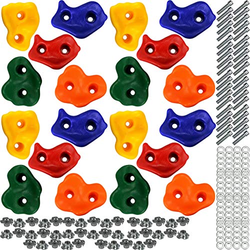 Anschütz Klettersteine für Kletterwand Kinder Outdoor Set bunt gemischt robuste Klettergriffe für Spielturm (20 Stück) von Anschütz