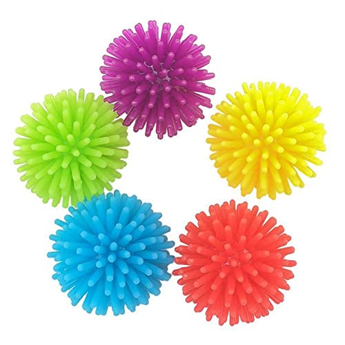 Squishy Stress Relief Spike Sensory Toys, Colorful Sensory Stress Relief Spike Toy, Squeeze Stress Ball Sensory Fidget Spike Toy, Ideal for People with OCD, ADHD, ADD & Autism (5pcs) von Anshka