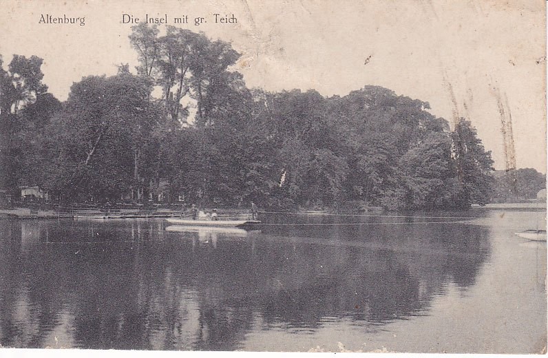 Ansichtskarte Altenburg, Die Insel mit gr. Teich, ein altes Original, PLZ 04600 Ansichtskarte Altenburg, Die Insel mit gr. Teich, ein altes Original, PLZ 04600 von Ansichtskarten