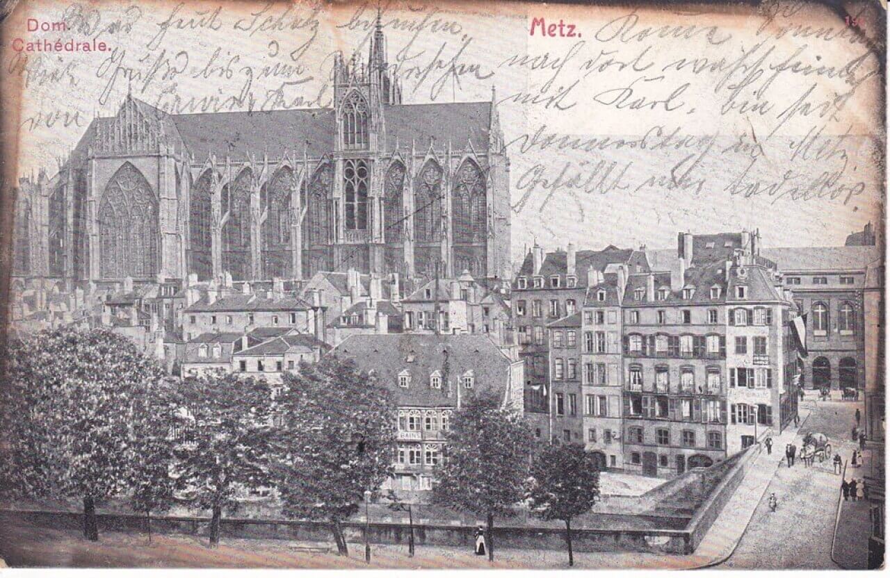 Ansichtskarte Dom von Metz, ein altes Original Ansichtskarte Dom von Metz, ein altes Original von Ansichtskarten