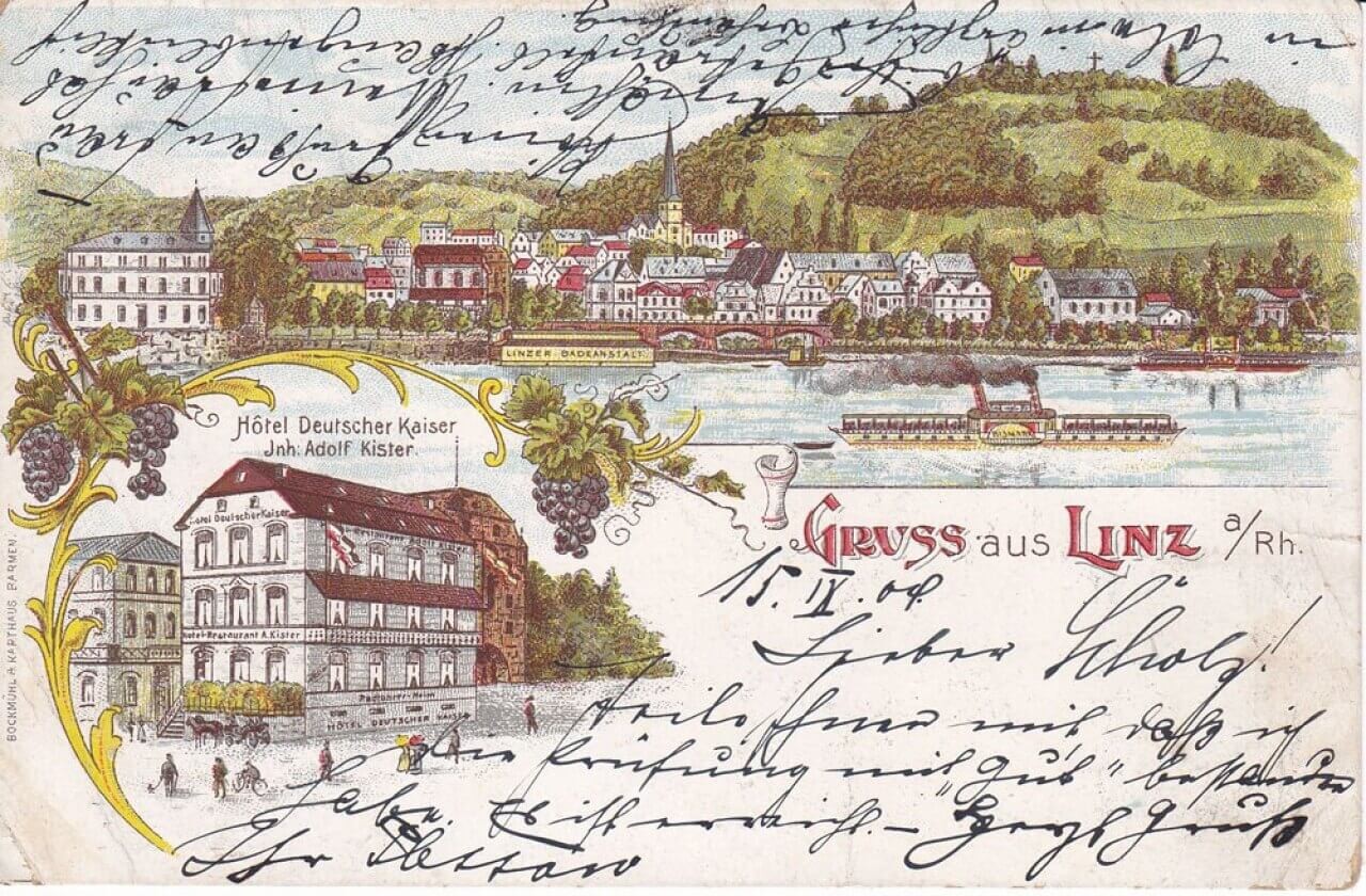 Ansichtskarte Gruss aus Linz, ein altes Original, PLZ 53545 Ansichtskarte Gruss aus Linz, ein altes Original, PLZ 53545 von Ansichtskarten