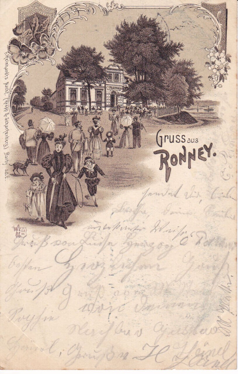 Ansichtskarte Gruss aus Ronney, ein altes Original Ansichtskarte Gruss aus Ronney, ein altes Original von Ansichtskarten