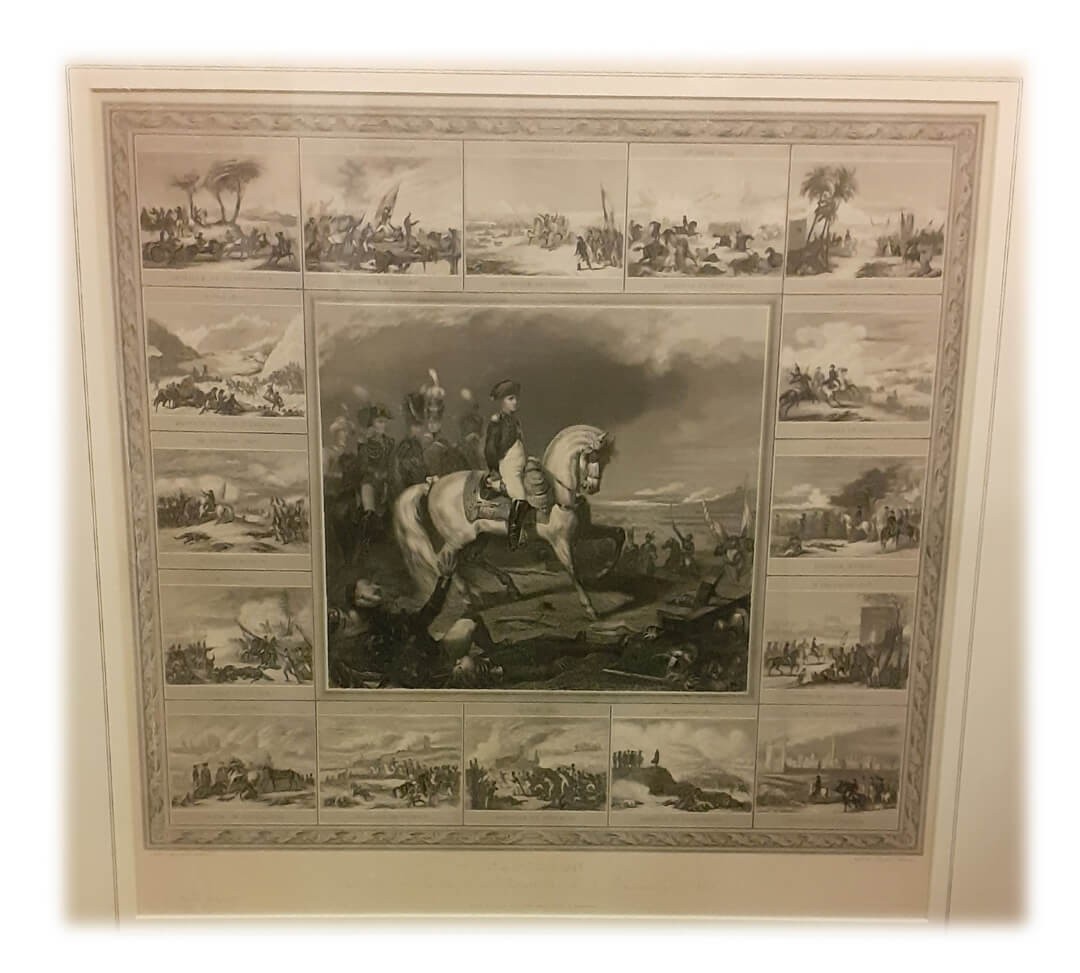 Original Kupferstich um 1840 Napoleon Befreiungskrieg, Schlacht bei Austerlitz von Ansichtskarten