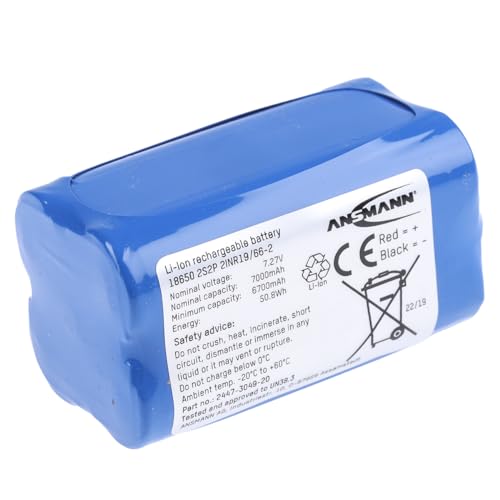 Ansmann 2S2P Akkupack 4X 18650 Kabel Li-Ion 7.2 V 7000 mAh von Ansmann