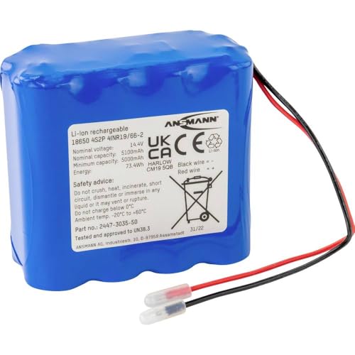 Ansmann 4S2P Akkupack 8X 18650 Kabel Li-Ion 14.4 V 5100 mAh Ansmann 4S2P Akkupack 8X 18650 Kabel Li-Ion 14.4 V 5100 mAh von Ansmann