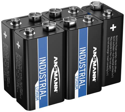 Ansmann Lithium Industrial 6LR61 9V Block-Batterie Lithium 1200 mAh 9V 5St. von Ansmann