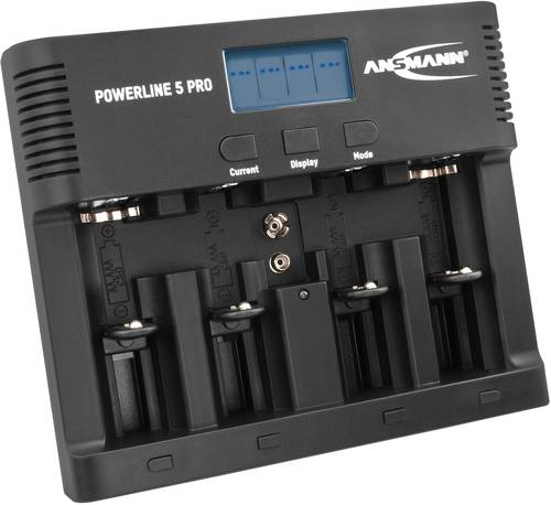 Ansmann Powerline 5 Pro Rundzellen-Ladegerät NiCd, NiMH Micro (AAA), Mignon (AA), Baby (C), Mono (D von Ansmann