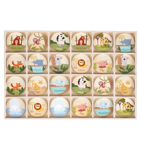Anstore Memory Spiel Merkspiel Legekartenspiel aus Holz mit 24 Tierpaar-Karten, Lernspiel für Kinder ab 2 3 4 Jahre Anstore Memory Spiel Merkspiel Legekartenspiel aus Holz mit 24 Tierpaar-Karten, Lernspiel für Kinder ab 2 3 4 Jahre von Anstore