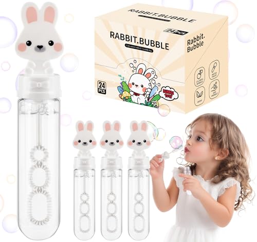 Anstore Seifenblasen Set für Kinder 24Pcs, Kaninchen Seifenblasen Stäbe Spielzeug Einzeln 30ml, Bubble Sticks Geschenke für Geburtstag Hochzeit Garten Party Karneval Geschenk Anstore Seifenblasen Set für Kinder 24Pcs, Kaninchen Seifenblasen Stäbe Spielzeug Einzeln 30ml, Bubble Sticks Geschenke für Geburtstag Hochzeit Garten Party Karneval Geschenk von Anstore