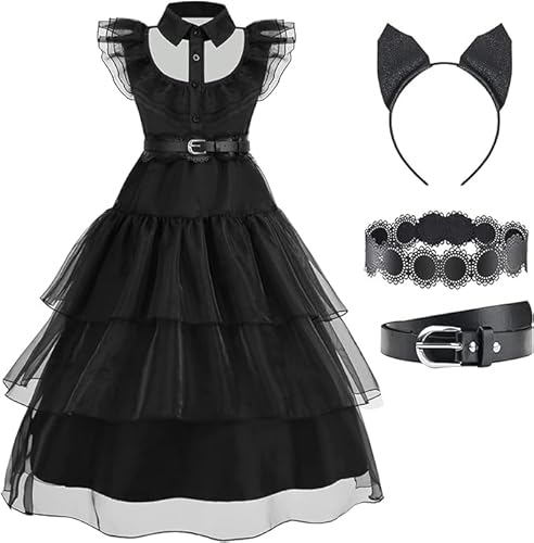 AntDiseno Schwarz Wednesday Kostüm Mädchen Kinder Geburtstagsparty Halloween Weihnachten Cosplay Fancy Dress Up mit Zubehör… AntDiseno Schwarz Wednesday Kostüm Mädchen Kinder Geburtstagsparty Halloween Weihnachten Cosplay Fancy Dress Up mit Zubehör… von AntDiseno