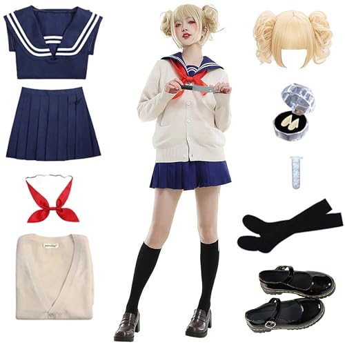Anime Himiko Toga Cosplay Kostüm Japanische Schule JK Uniform Kleid Full Set für Halloween Anime Himiko Toga Cosplay Kostüm Japanische Schule JK Uniform Kleid Full Set für Halloween von Antermaxier