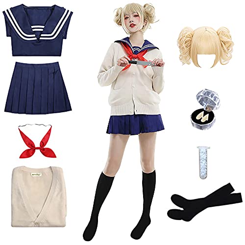 Anime Himiko Toga Cosplay Kostüm Japanische Schule JK Uniform Kleid Full Set für Halloween Anime Himiko Toga Cosplay Kostüm Japanische Schule JK Uniform Kleid Full Set für Halloween von Antermaxier