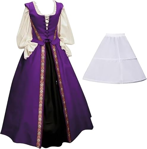 Antermaxier Mittelalterliche Renaissance-Kleider für Damen mit quadratischem Ausschnitt, weitem Rock und Reifrock Halloween-Kostüm als mittelalterliche Prinzessin Antermaxier Mittelalterliche Renaissance-Kleider für Damen mit quadratischem Ausschnitt, weitem Rock und Reifrock Halloween-Kostüm als mittelalterliche Prinzessin von Antermaxier