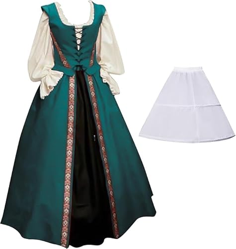 Antermaxier Mittelalterliche Renaissance-Kleider für Damen mit quadratischem Ausschnitt, weitem Rock und Reifrock Halloween-Kostüm als mittelalterliche Prinzessin Antermaxier Mittelalterliche Renaissance-Kleider für Damen mit quadratischem Ausschnitt, weitem Rock und Reifrock Halloween-Kostüm als mittelalterliche Prinzessin von Antermaxier