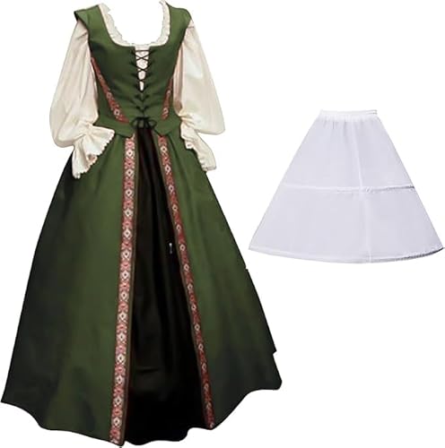 Antermaxier Mittelalterliche Renaissance-Kleider für Damen mit quadratischem Ausschnitt, weitem Rock und Reifrock Halloween-Kostüm als mittelalterliche Prinzessin Antermaxier Mittelalterliche Renaissance-Kleider für Damen mit quadratischem Ausschnitt, weitem Rock und Reifrock Halloween-Kostüm als mittelalterliche Prinzessin von Antermaxier