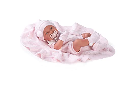 Antonio Juan Puppe neugeborenes Baby mit Mütze 42 cm Rosa von Antonio Juan