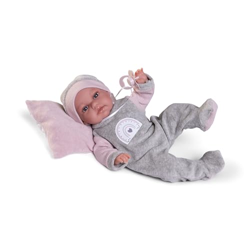 Antonio Juan Puppen | Baby Toneta Posturitas mit Bett | beweglicher Körper 34 cm | Ref. 70363 - Kollektion 2024 von Antonio Juan