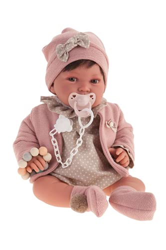 MUÑECAS ANTONIO JUAN S.L. - Neugeborene Pfeife Jacke Rosa Puppe, Mehrfarbig (33006) von Antonio Juan