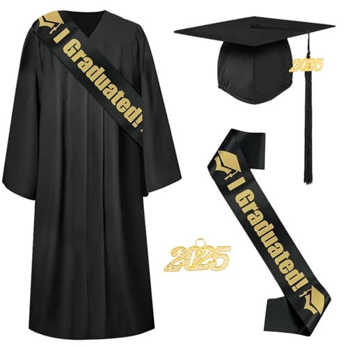 Antsparty 2025 Abschluss Talar mit Hut, Abschluss Robe, Graduation Robe (S) von Antsparty