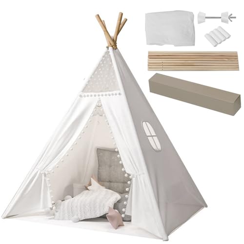 Anttyscar Kinder Tipi Zelt,Sternen klassisches indisches Spielzelt für Kinder,Kinderzelte aus für Mädchen und Jungen mit Tragetasche,faltbares Spielhaus für drinnen oder draußen Anttyscar Kinder Tipi Zelt,Sternen klassisches indisches Spielzelt für Kinder,Kinderzelte aus für Mädchen und Jungen mit Tragetasche,faltbares Spielhaus für drinnen oder draußen von Anttyscar