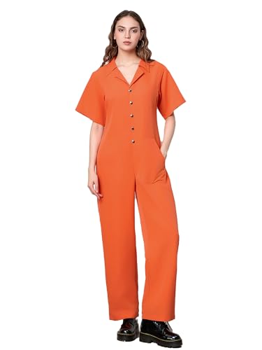 Anuedgis Halloween-Kostüm für Erwachsene, Orange, Gefängnis-Overall, Kriminellin, Outfit für Karneval, Cosplay, Mottoparty (A-Damen, S) von Anuedgis