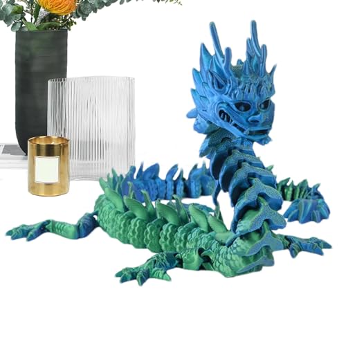 Anulely Dragon Fidget Toy, Bedrucktes Spielzeug, Dragon Fidget 13 Zoll mit Gelenken, Drachenspielzeug, Osterkorb-Spachtel, flexible Drachenfigur für die von Anulely