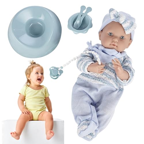 Anulely Für Kleinkinder mit weichem Körper – weiche Puppen für Kleinkinder, Geschenkset für Jungen und Mädchen ab 18 Monaten, echt für Kleinkinder, Neugeborene, Zubehör von Anulely