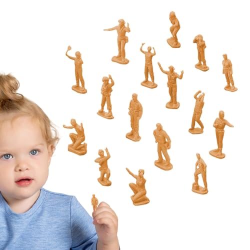 Anulely Miniatur Soldaten, Modellsoldaten Set | Spielen Sie Soldaten Set DIY Modell | Soldaten Set DIY Modell, Simulationsspielzeug, 16 Teile, Soldaten Spielzeug für von Anulely