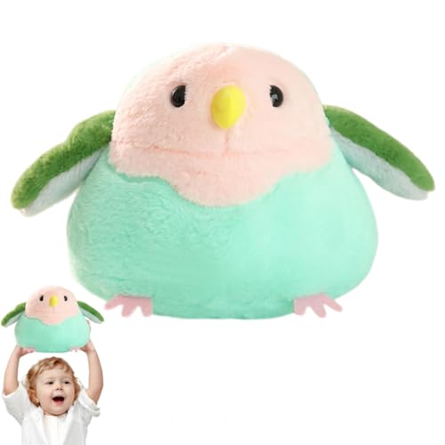 Anulely Papageienspielzeug für Sittiche, Plüschtiere, Nymphensittiche, Plüschtier, 24,6 cm (9,8 Zoll) | Kissen aus Plüsch, Sittich, realistische Tiertiere, Plüschtiere von Anulely