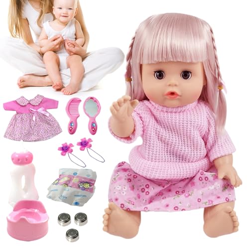 Anulely Still-Set | realistisches Trinken und Pipipi, 30,5 cm (12 Zoll), mit Sound, Simulationsspielzeug, für Party, Haus, Garten, Spielplatz von Anulely