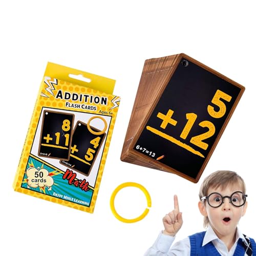 Anulely Subtraktionskarte, Multiplikations- und Divisionskarten, Lernkarten, 50 Karten, insgesamt Mathematikkarte für Kindergarten für Kinder Anulely Subtraktionskarte, Multiplikations- und Divisionskarten, Lernkarten, 50 Karten, insgesamt Mathematikkarte für Kindergarten für Kinder von Anulely