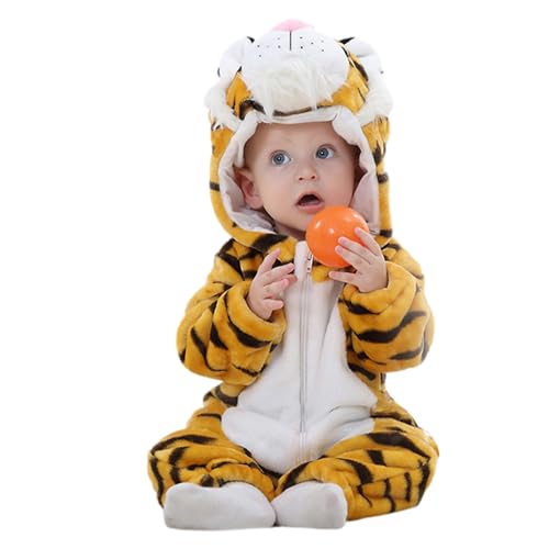 Baby-Kostüme - Weiches und atmungsaktives Baby-Kostüm, Halloween-Kostüme für Babys und , mit Tiermotiv, maschinenwaschbarer Tiger-Overall für den Innenbereich, Kostüm von Anulely