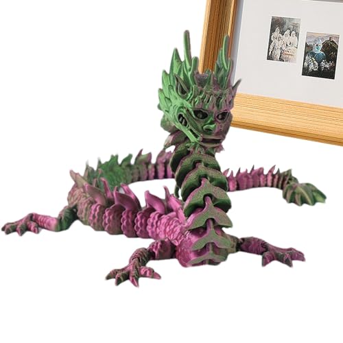 Bedrucktes Spielzeug, Drache bedruckt in – -Fidget von 33 cm mit Gelenken, Drachenspielzeug, Osterkorbfüllung, flexible Drachenfigur für die von Anulely