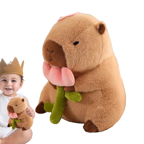 Capybara Plüschtiere, Capybara Plüschtiere | entzückendes Capybara Plüschkissen mit abnehmbarem Kopfdeckel, Capybara Geschenke für Erwachsene und Mädchen von Anulely