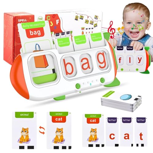 Flash Cards Machine Learning, Sound Learning Toys | Lernkarten Hörbare Klangmaschine, 162 Karten Pocket Speech Buddy Lernspielzeug Interaktives Lernspielzeug für von Anulely